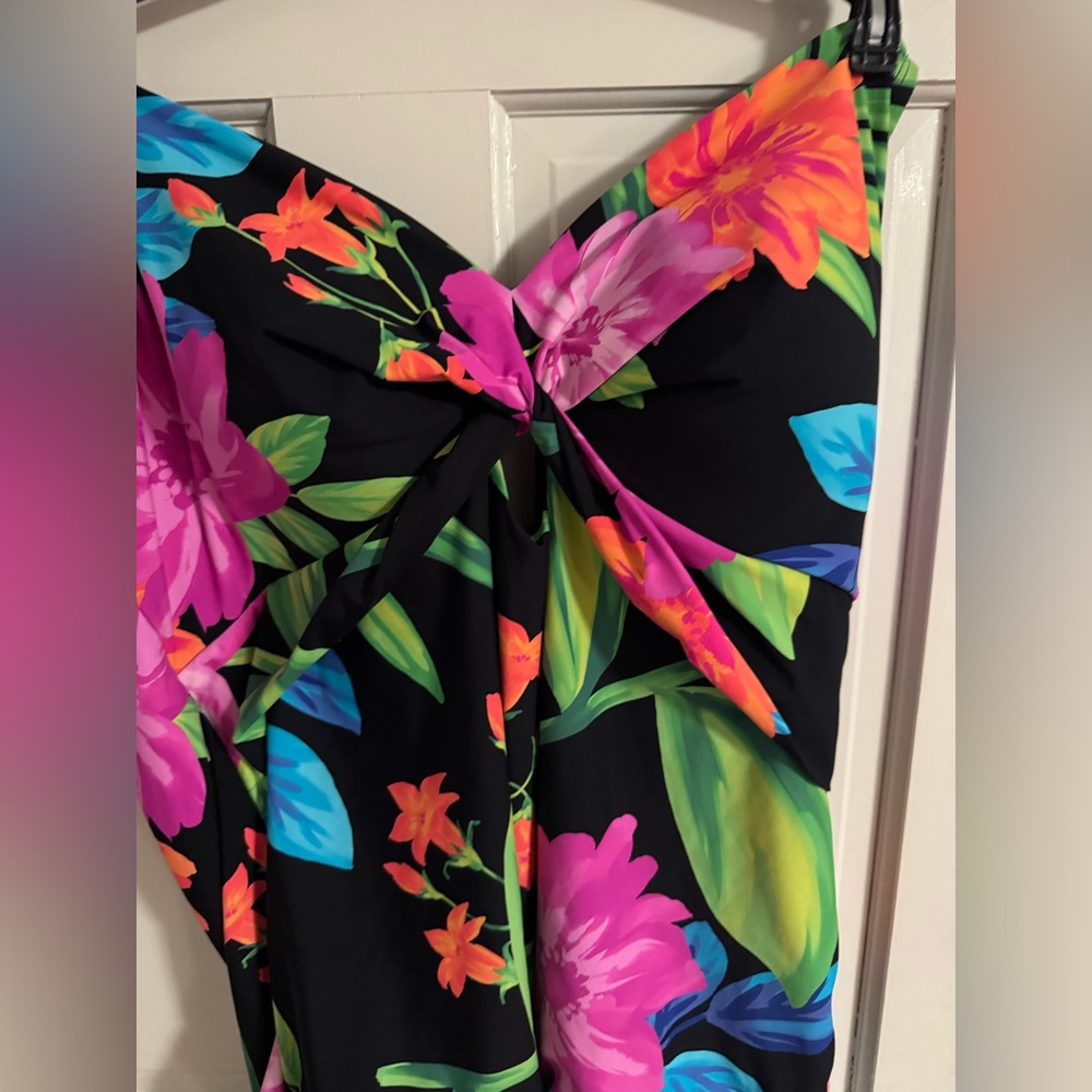 Womens One Piece Freshwater Wrap Swimsuit Size 3x Vibrant Colors NWT